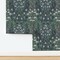 William Morris Art Nouveau Antique Floral Victorian Damask Vintage Botanical Garden Custom Pre-pasted Wallpaper by Spoonflower Pre-Pasted Wallpaper 2FT Wide
